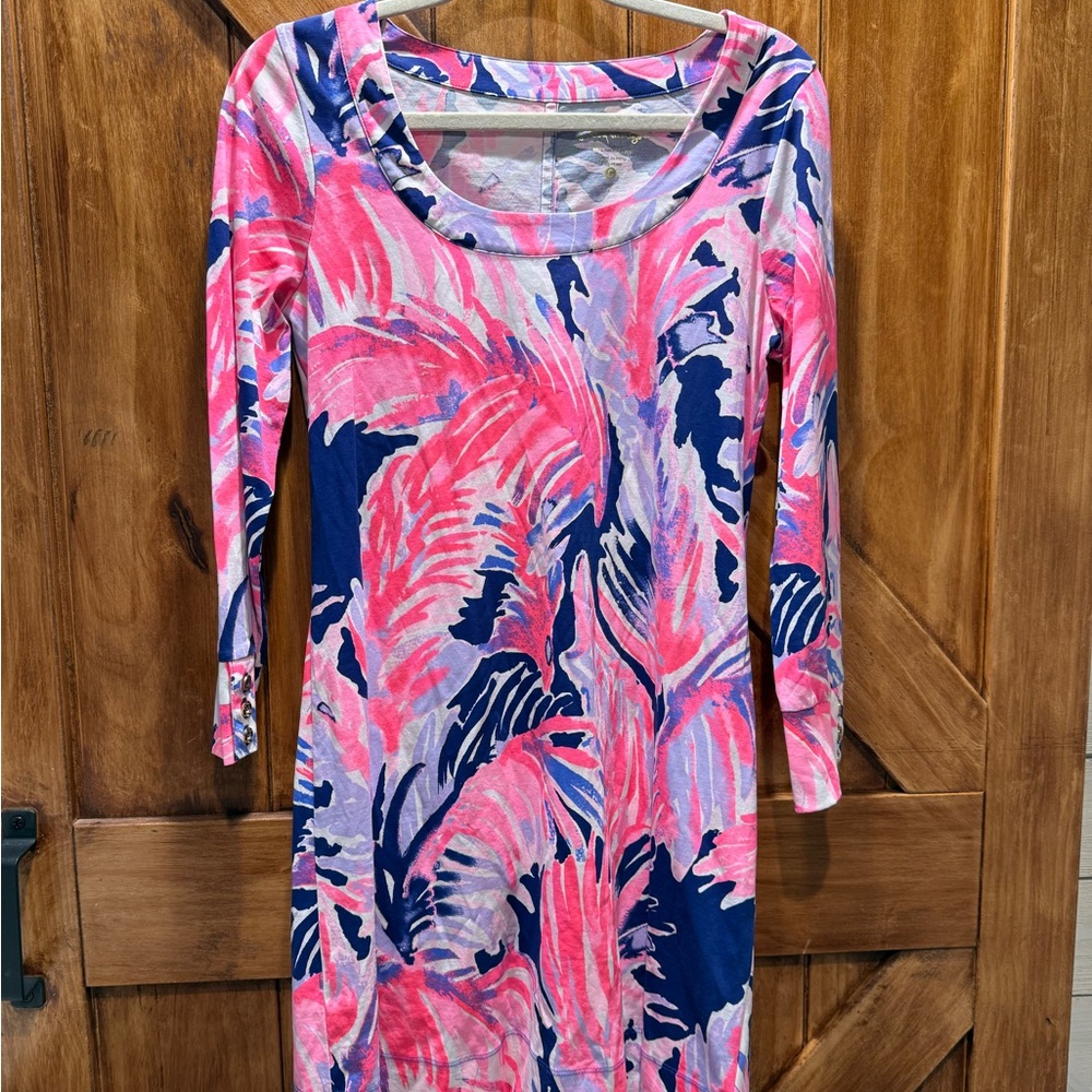 Lilly Pulitzer Pink and Blue Abstract Dress